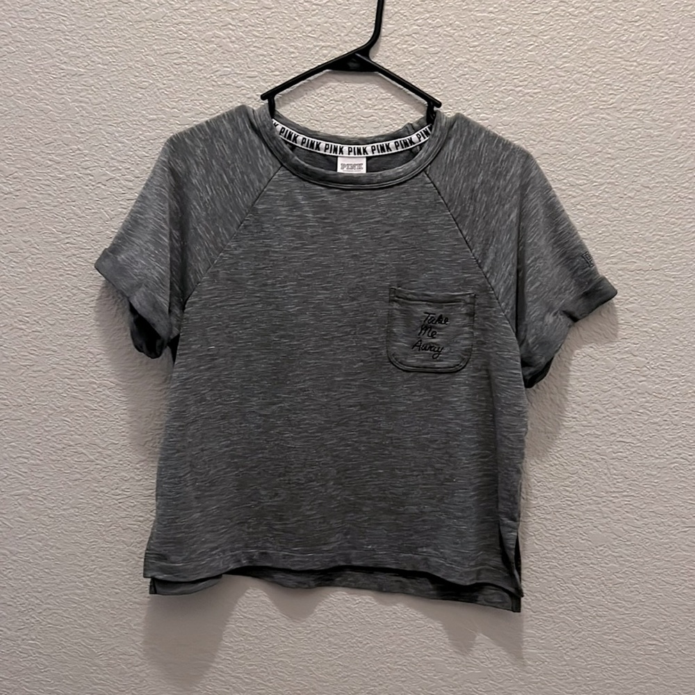 VS PINK Grey Cropped t-shirt